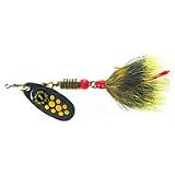 Mepps Black Fury Spinnerbait, YEL. DOTS