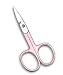 SoloC Pink Curved Tip Manicure Nail Scissors
