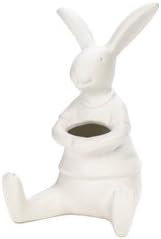 White Porcelain Bunny Rabbit Vase-2pack