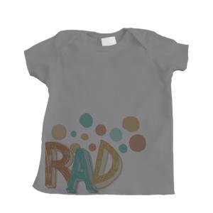 Boy's Charcoal Gray Infant T-Shirt with Multicolor Rad Design