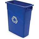 Slim Jim Blue 15.9 Gallon Waste Container (RCP3541-73BLU) Category: Indoor Trash Cans
