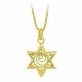 Vermeil (24k Gold over Sterling Silver) Filigree Star of David Pendant