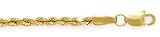 14K Yellow Gold 2.5MM SUPREME VALUE DIAMOND CUT ROPE 20" NECKLACE