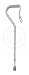 Off Set Handle Silver Cane