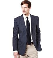 Collezione Pure Linen 2 Button Bold Striped Jacket