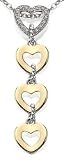 1/12ctw Diamond Heart Drop Pendant