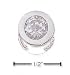 Jewelry : Sterling Silver 7mm CZ In Bezel Set Slider Pendant