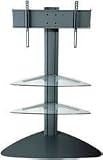 Peerless Fst550P 26-Inch50-Inch Stand With 2 Smoked Glass Shelves (Black)
