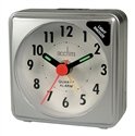 Acctim Ingot Quartz Alarm Small Silver Clock
