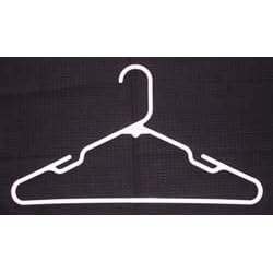 <b>Set of 36 Notched Plastic Hangers - (White)</b>