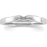 #2 14K White Gold Band For Tulipset Solitaire