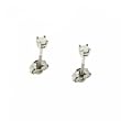 White Gold Diamond Stud Earrings 1/4CTTW Pressure Back