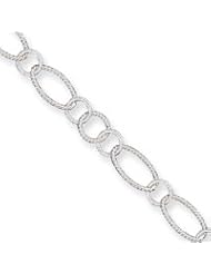 Sterling Silver Fancy Link Anklet QG1371-10"