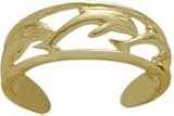 10 Karat Yellow Gold Dolphin Toe Ring