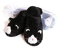 Warm Whiskers- 	 Heated Herbal Lavender Cat Slippers - Large (10 - 11)