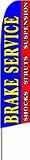 Brake Service Feather Flag (11.5 x 2.5 Feet)