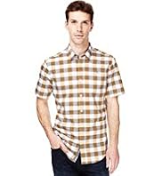 Autograph Slim Fit Pure Cotton Bold Gingham Checked Shirt