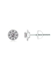 0.5 ct Solitaire Diamond Stud Earrings in Platinum