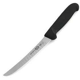 6 Curved and Wide with Granton Edge Fibrox Boning Knife - NSF by Victorinox