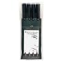 FABER CASTELL WALLET 4 PITT ARTIST PENS BLACK ARTIST