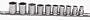 Danaher Tool Group 19114 10-Piece 3/8'' Drive Socket Set