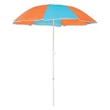 キャプテンスタッグ(CAPTAIN STAG) デューイパラソル ライトブルーxオレンジ 170cm M-1590