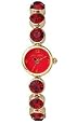 Betsey Johnson Women`s Pop Pop 70`s Brights Collection Red Crystal Watch #BJ4139