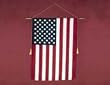 24" x 36" RAYON U.S. CLASSROOM BANNER with Gold Fringe