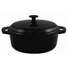 Black Round Casserole Dish Colour: Black. 2.25 litre dish with lid.