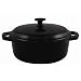 Black Round Casserole Dish Colour: Black. 2.25 litre dish with lid.