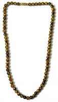 Tiger Eye Necklaces Beaded Gemstone Jewelry 17.5 inches