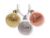 Clearly Charming Faith Hope Love Essence of Life Necklace