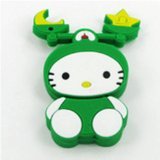 BLUE GIRL WITH SUN AND MOON 2GB USB 2.0 Flash Drive