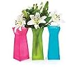 Decorative Frosted Glass Flower Vase 10" Blue
