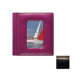ROMA BLACK smooth grain leather #169 window 2-up album by Raika - 4x6