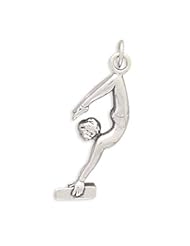 CleverSilvers 1 Girl Gymnastics Charm