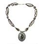 Smoky quartz long necklace, 'Morning Mist'