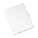 Allstate-Style Legal Side Tab Divider, Title: N, Letter, White, 25/Pack