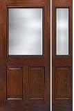 Exterior Door: Fiberglass Half-Lite with 1 Sidelite