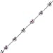 4 1/5 Carat Pink Sapphire & Diamond 14k White Gold Heart Fashion Bracelet
