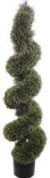 Fake Fruit, Flower or Plant Foliage, Topiaries, 1pc, 47" CEDAR SPIRAL TOPIARY - GREEN