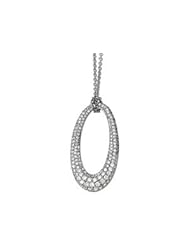 14K White Gold Diamond Necklace