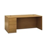 10500 L Workstation Single Ped Desk, Left Full-Height Ped, 72 x 36, Harvest