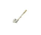Gold Plated Golf Club Pin with Cubic Zirconia Gemstones - Fashion Brooch
