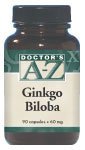Doctor's A-Z Ginkgo Biloba 60 mg 90 capsules - Herbal Memory and Brain Support Supplement