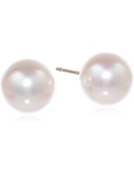 14k Yellow Gold 6.5x7mm AAA Akoya Cultured Pearl Earrings