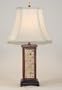 Mah Jong Tiles Encased in Wood Table Lamp