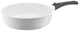 Berndes 032127 Vario Click Induction White Aluguss Schmorpfanne keramik mit abnehmbarem Griff 28 cm, 3,8 l