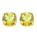 1.00 Ct of 5 mm AA Cushion Checker Board Loose Yellow Beryl ( 2 pcs ) Gemstones