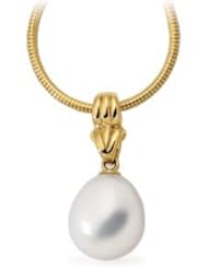 Jewelplus South Sea Cultured Pearl Pendant 18K Yellow 12.00 Mm Fine Drop